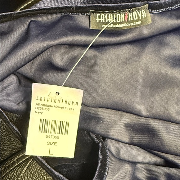 Fashion Nova Midnight Blue Velvet Dress - Picture 6 of 6